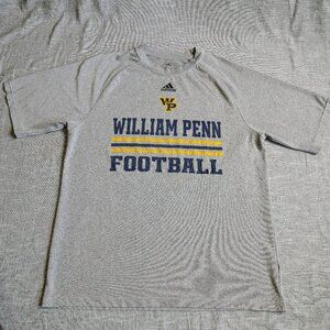William Penn University Adidas‎ Climalite T-Shirt Size Medium Gray Football NCAA